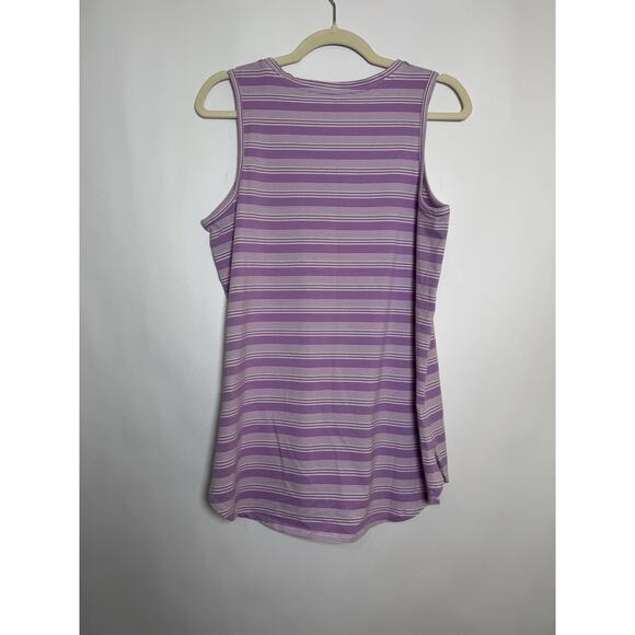 Soft Surroundings Isabel Pima Tunic Tank Bundle Purple‎ Blue Striped Size M - Picture 4 of 10